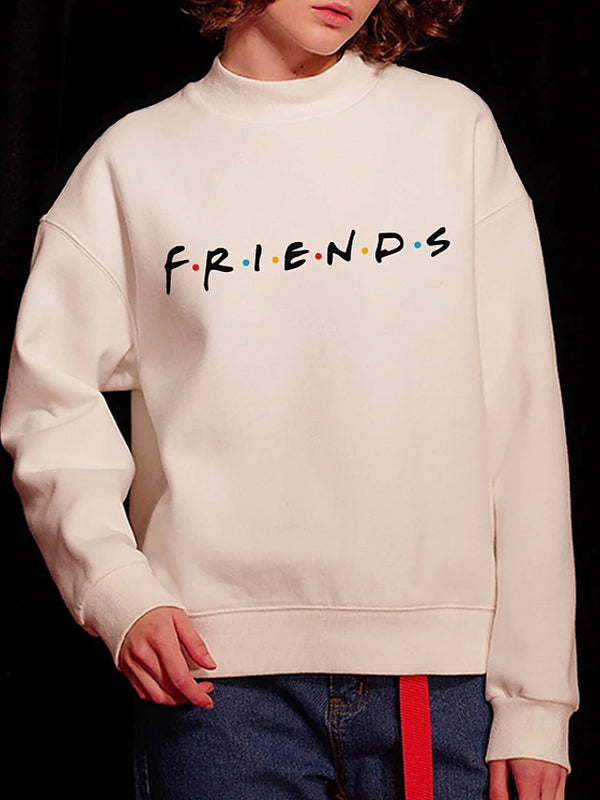 Women's Casual Sweatshirt - Letter Red L
